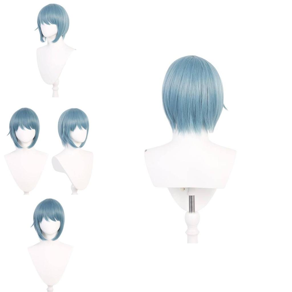 Puella Magi Madoka Magic Sayaka Miki Blue Cosplay Wig High Heat Resistant Fiber
