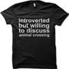 Introverted But Will To Discuss... Funny Printed T-shirt 9038