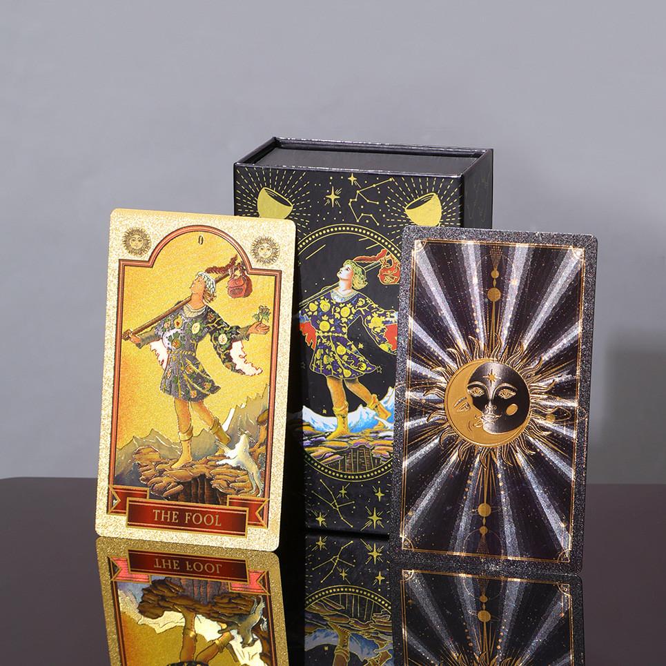 Tarot Cards Gift Set Waterproof Plastic For Family Board Games And Emotional Development
