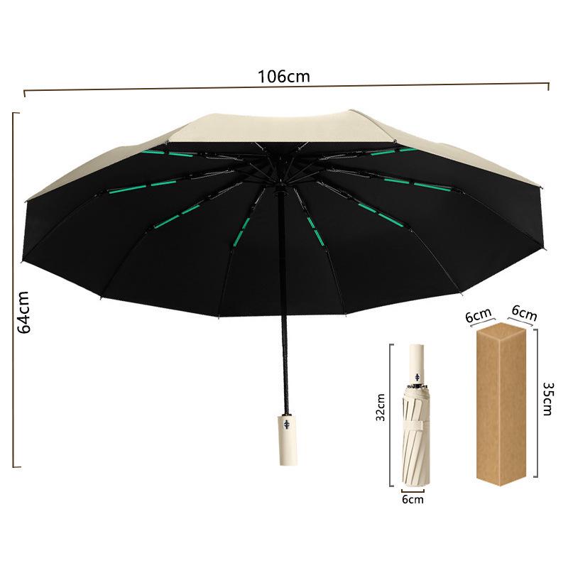 High-End Automatic Folding Sun & Rain Umbrella for Men - Large Size Sunscreen Sunshade