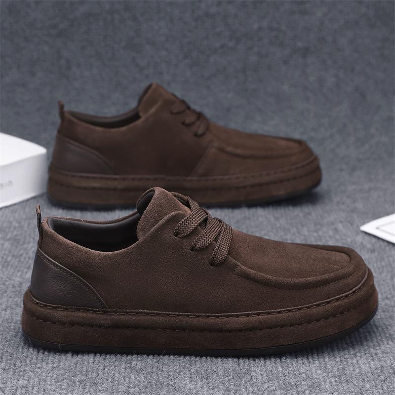 

New shoes, comfortable and casual leather surface, high-end sense, handsome Fan European goods 39 коричневый