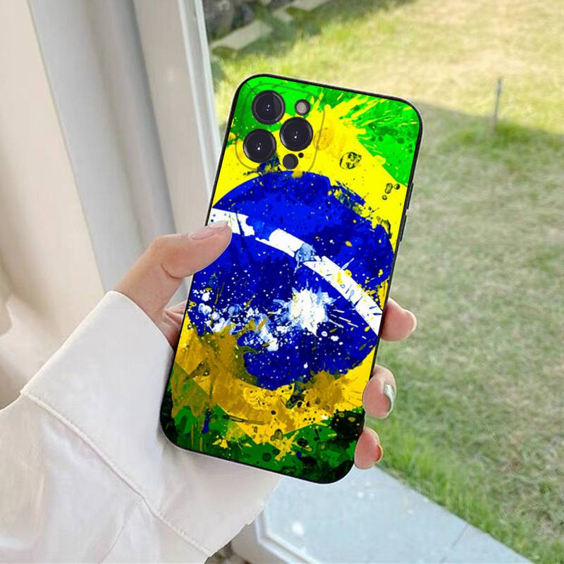 Brasil flagg Brasilien Flagge  Telefondeksel For iPhone 13 Pro MAX 14 11 12 Mini X XS XR 6 7 8 Plus SE 2020 Mykt TPU-deksel