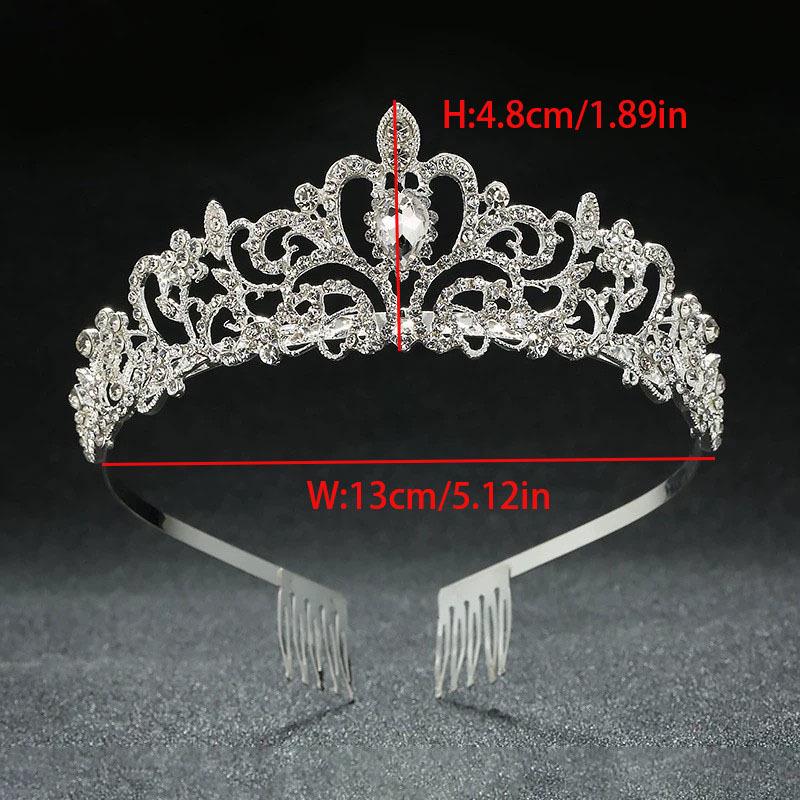 

Европейско-американская свадебная тиара с горным хрусталем - Свадебные украшения, Топперы для торта, Детская корона на день рождения