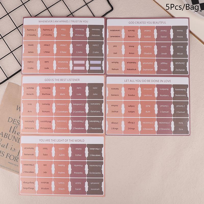 Mr. Pen- Bible Tabs 5 Tabs Boho Theme Laminated Bible Tabs For Women And Men Bible Tabs For Study Bible Bible Index Tabs
