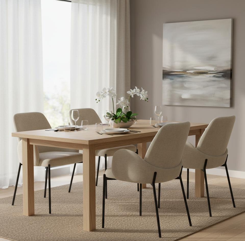 BLUMO upholstered chair, beige fabric
