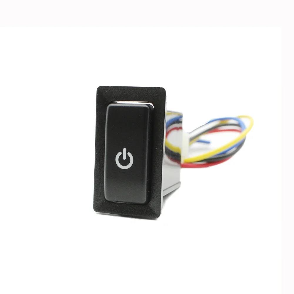 Car Blue LED Light DRL Fog Lamp Power On Off Switch Radar Camera Misic Button For Toyota LC95 2002 For HINO 500/700 Accessories