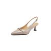 Fashion New Summer Sandals Cover Toe Sandals for Women Patent Leather Pointed Toe Sandals Fashion Ladies Office Women Shoes High Heels