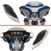Motorcycle Side Wing Windshield Adjustable Fairing Air Deflector For Harley Touring Electra Glide Street Tri Glide 2014-up