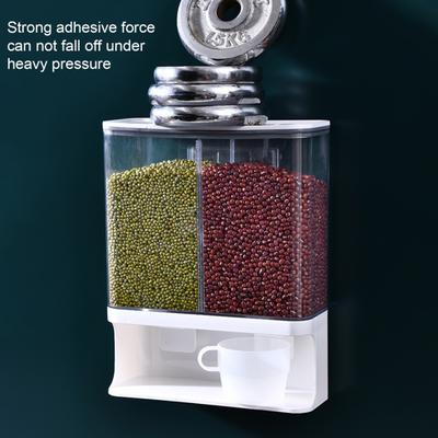 Scatola di immagazzinaggio per cereali da 1L/1,5L/3L Design visibile Forniture per la casa Dispenser di cereali multiuso salvaspazio Scatola per alimenti