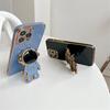 Luxury Astronaut Stand Holder 6D Plating Phone Case For Samsung A7 2018 A11 A21S A31 A51 A71 A81 A91 Soft Silicone Back Cover
