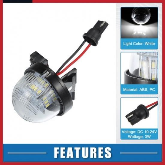 2 Pcs White 3528SMD LED License Plate Light 35910-75F21 for Suzuki Grand Vitara
