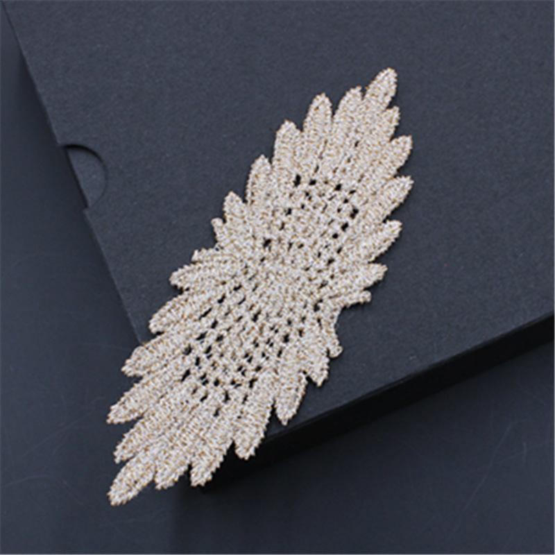 Gold and Silver Thread Lace Applique Pad - Accessory Components In Stock