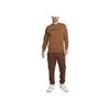 Nike Letter Round Neck Casual Long Sleeve Sweatshirt Men sweatshirt Brown HJ7032-299
