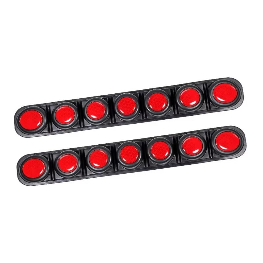 2pcs Safety Warning Bumper Reflector Strips Self-Adhesive Reflective Car Decal  For Car SUV Truck