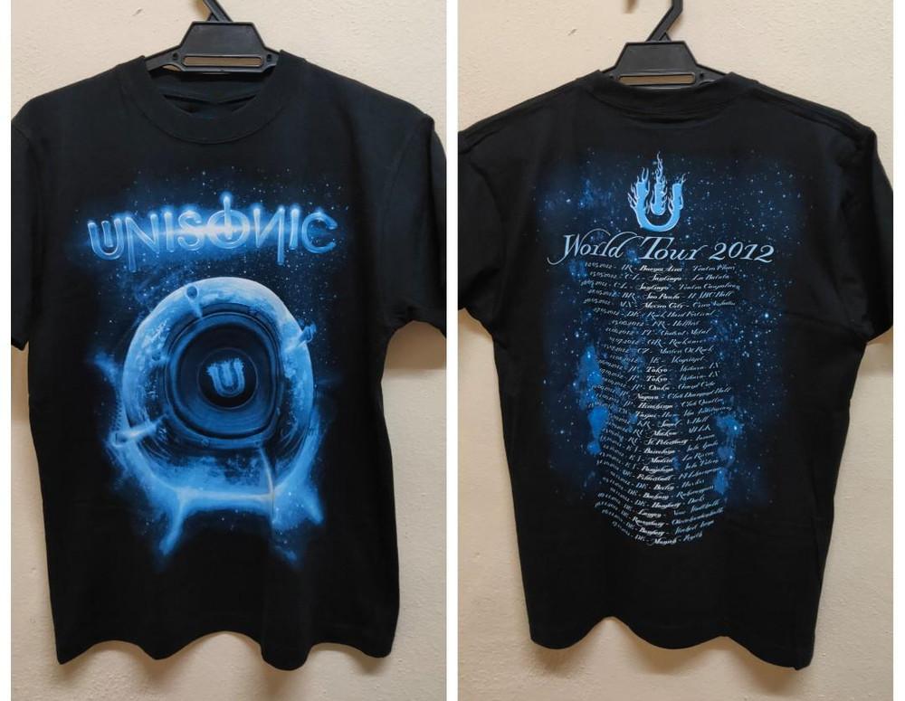Винтажная футболка Unisonic Band Мировой тур 2012 Унисекс BO069 Унисекс Футболка XXXXL