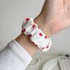 Elastische Scrunchie Band Voor Apple Watch Ultra Band49mm 45/44/42/41 Alle Bereiken voor iWatch Series11 10 9 8 Kleurrijk Gestippeld Patroon Satin Scrunchie Band