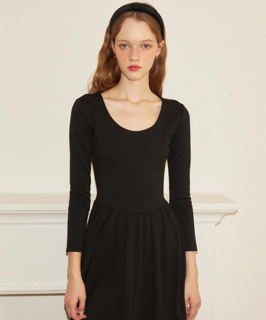 SALON DE YOHN Basic Ballet Core Dress_ Black