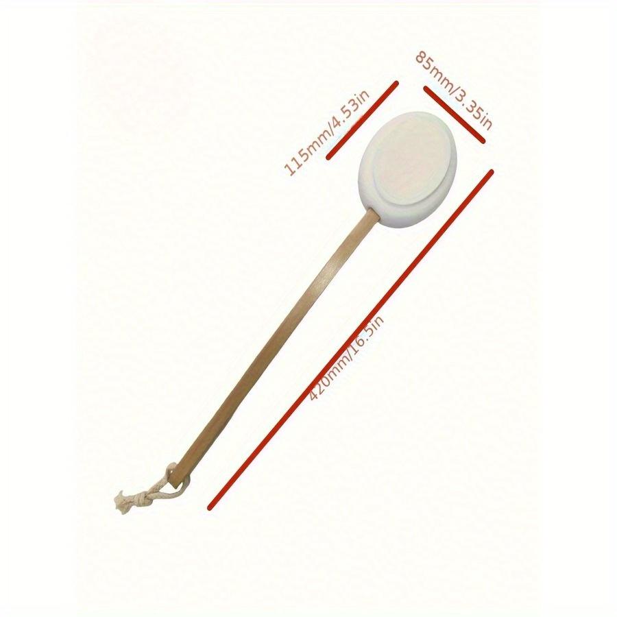 Ryggapplikator, För äldre, Kvinnor, Återfuktande, Solskydd, Hudkräm Appliceringsborste, Trähandtag, Badborsthuvud