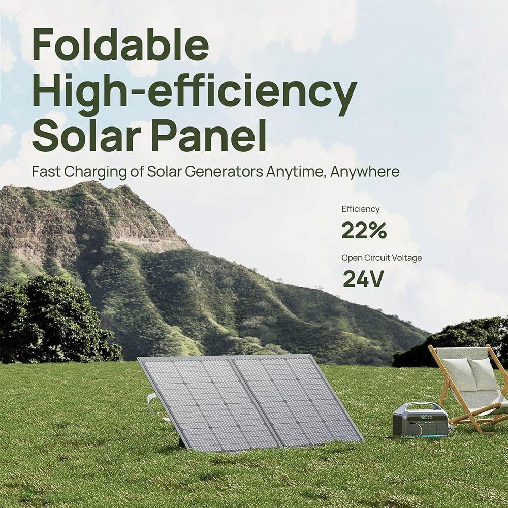DaranEner SP100 100W Skládací solární panel, Nastavitelný stojan, IP54 Vodotěsný