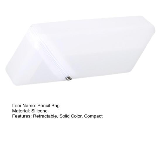 Soft Silicone Pencil Case Expandable Standing Pouch Large Capacity Pen Holder Stretchy Stationery Organizer for School Office Desk Use