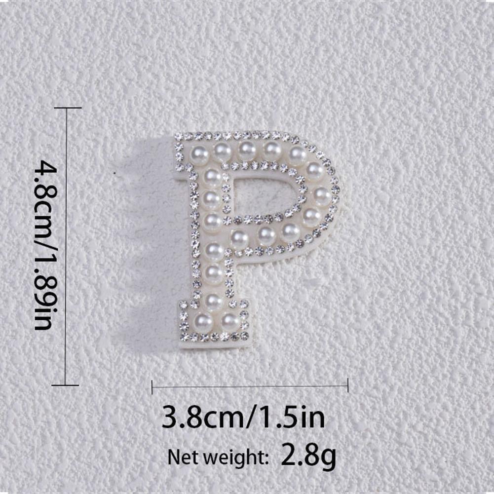 Pearl Letters Clothes Letter Alphabet Embroidery Sparkle