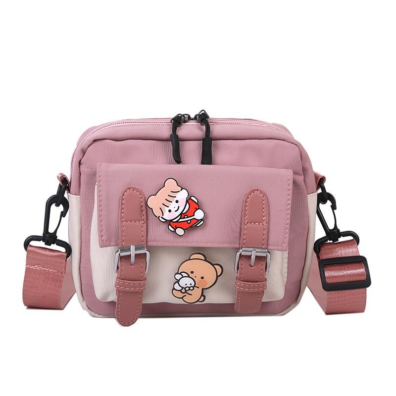 Nylon Fashion Female Crossbody Bag With Zipper Pockets For Daily Casual Use