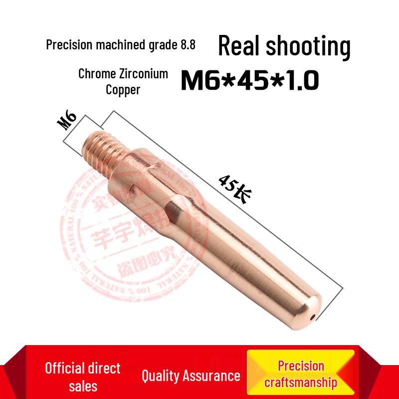 MIG Welder Contact Tip for Gas Shielded CO2 Gun - 0.8/1.0/1.2 Feed Wire
