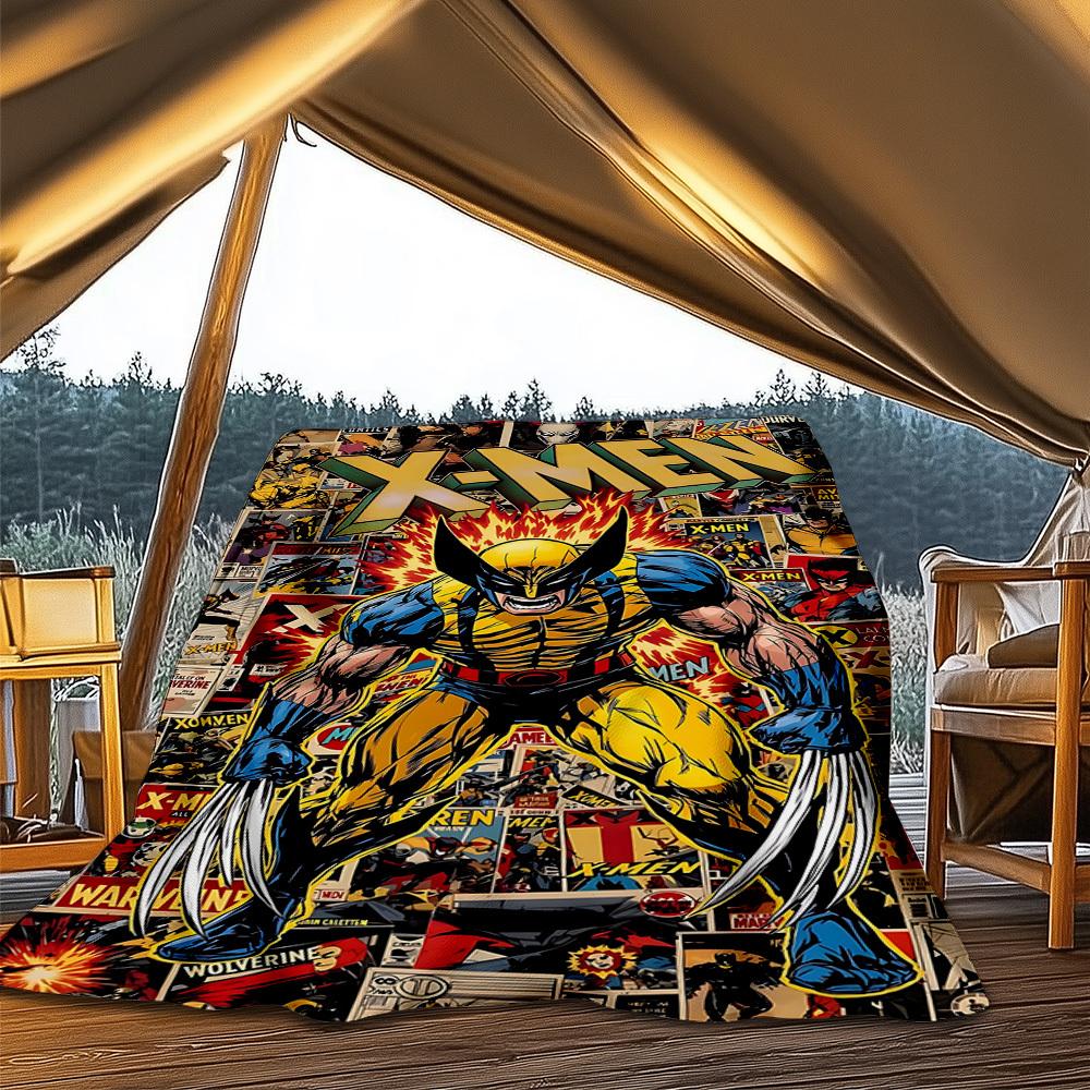 1pc X Men Outdoor Flannel Throw Blanket Soft, Lightweight & Warm for Sofa, Office