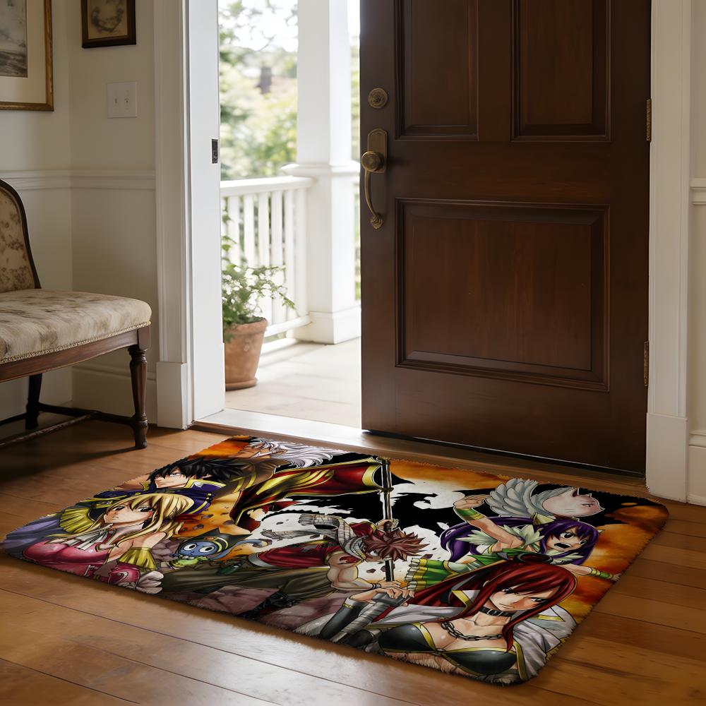 Anime FFAIRY TAIL Floor Mat Soft Flannel Absorbent Mat Non-Slip Rug Home Bedroom Bathroom