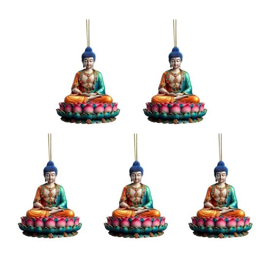 Yousheng 2D Acrylic Jesus Christ Ornament Car Rearview Mirror Hanging Decor Auto Interior Religious Gift for Christian Retro Faith Accessories