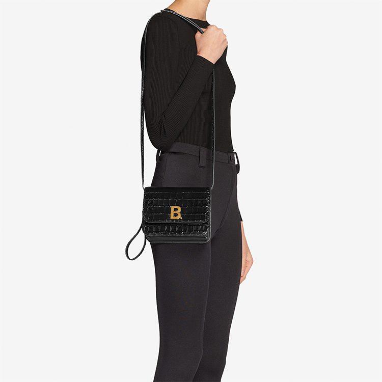 Balenciaga Cow Leather Shoulder Bag, Crossbody Bag Women's Black 5928981LR7M1000