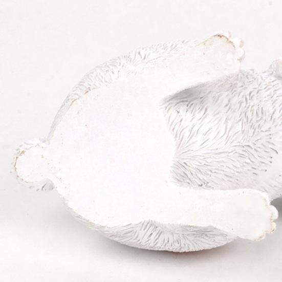 Mini Easter Holding Egg Bunny Statue Flower Colorful Ceramic Rabbit Figurine Spring Easter Home Office Holiday