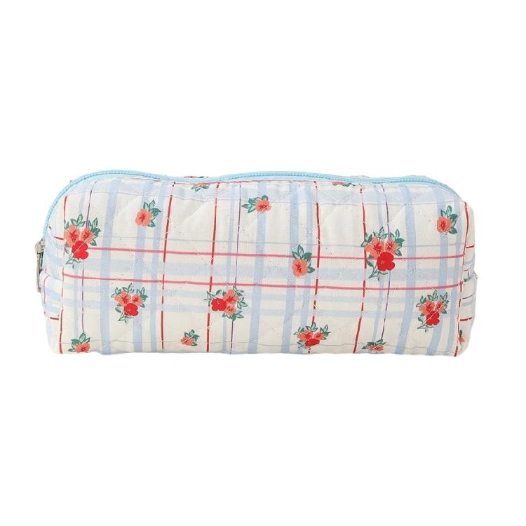 Print Pencil Organizers Kid School Stationeries Bag Fluffier Pen Holder Bag Pencil Pouches with Smooth Zippers Closures