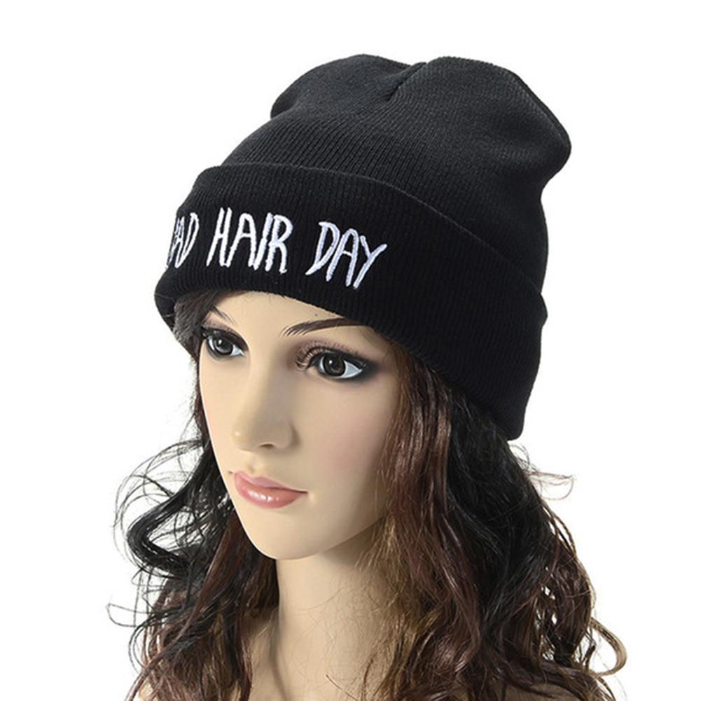 Unisex Warm Winter Fashion Bad Hair Day Wrap Head Cap Wool Hat Hip-hop Knit Beanie Hats