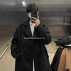 Men's British Style Wool Trench Coat - 2024 Autumn/Winter Trend, High-End Mid-Length Thick Jacket