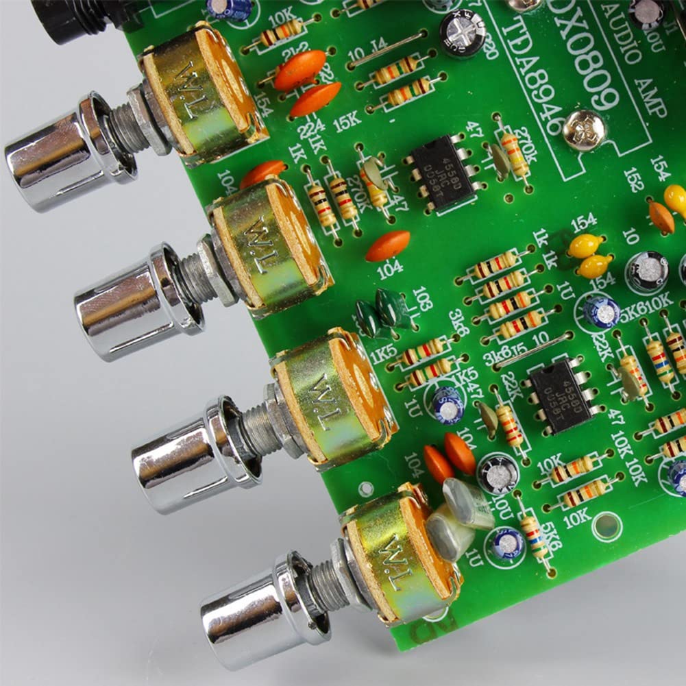 Xsdjasd DC 12V 40W+40W Power Amplifier Board with Digital Microphone Amplifier, Tone Control, and Speaker AMP