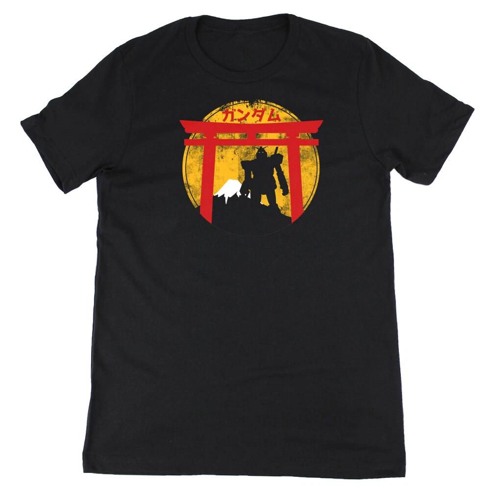 Gundam RX-78-2 Shinto Shrine Japan Anime Graphic Art Novelty Tee S