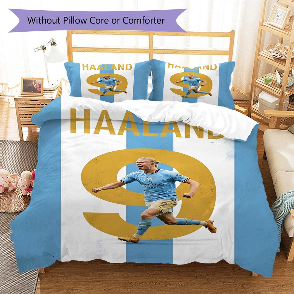 Poster Haaland Biancheria da letto Set piumone Copripiumone Federa Decorazione per la casa Regalo di compleanno (1 * copripiumino + 2 * federa, senza nucleo)
