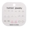 Versatile geometric love stud earrings set, women's high sense 9-piece set, European and American new ins exquisite fashion earrings