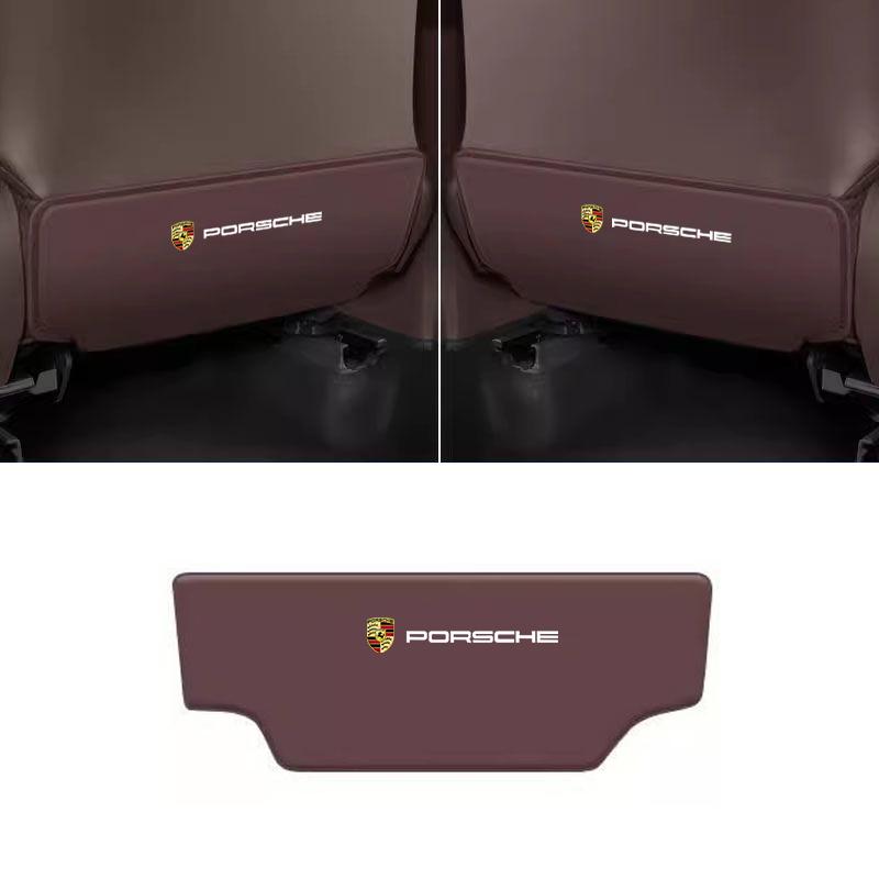 Car Seat Back Protector Mat Anti Kick Pad Cover For Porsche 911 Cayenne Cayman Panamera Macan Taycan Boxster Styling Accessories