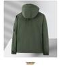 Men's Camouflage Workwear Jacket with Detachable Hood, Windbreaker for Spring/Autumn, Fashionable Loose Fit, Large Pockets
