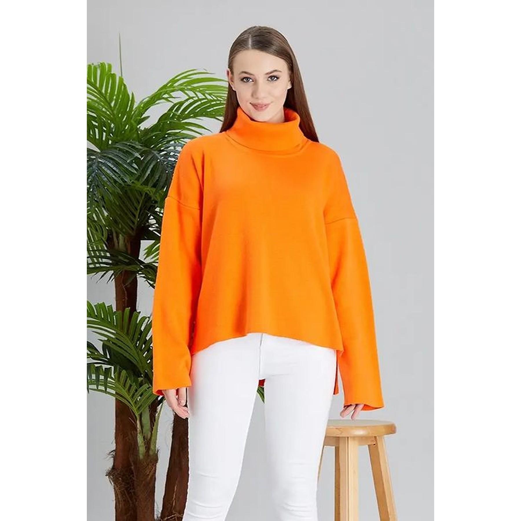 

Водолазка Oversize Оранжевая трикотажная туника One Size оранжевый