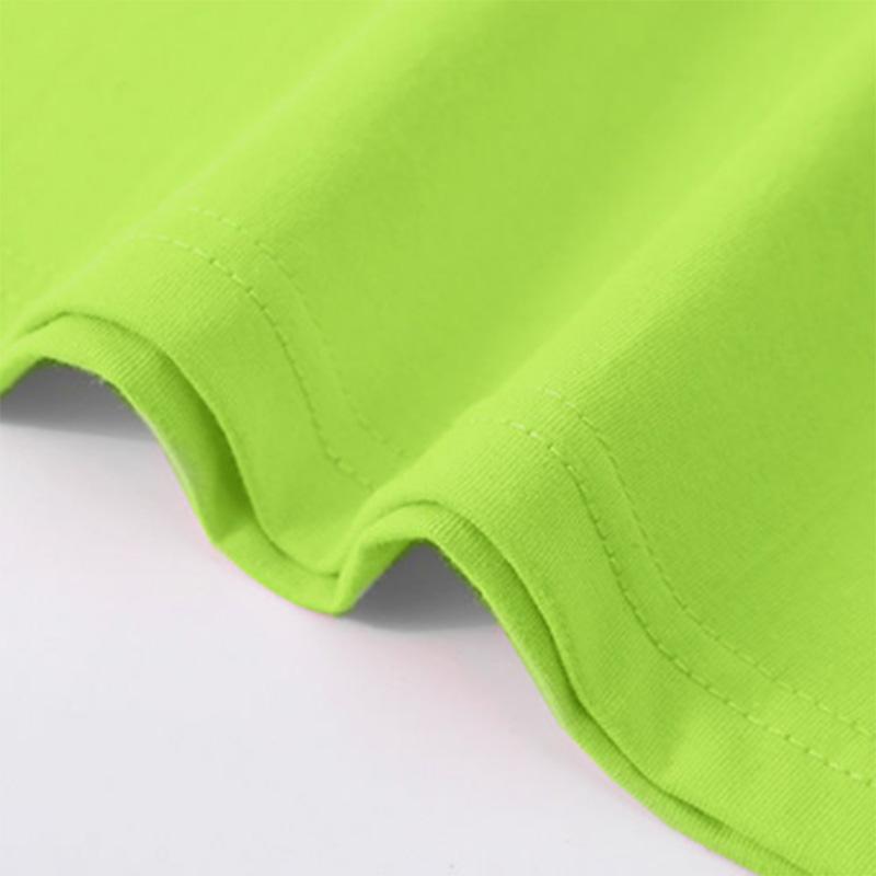 100% bumbac Tricou cu mânecă scurtă de lungime medie pentru femei Vară cu model de culoare uni Imprimare All-match Subțire de lungime medie Top Trendy