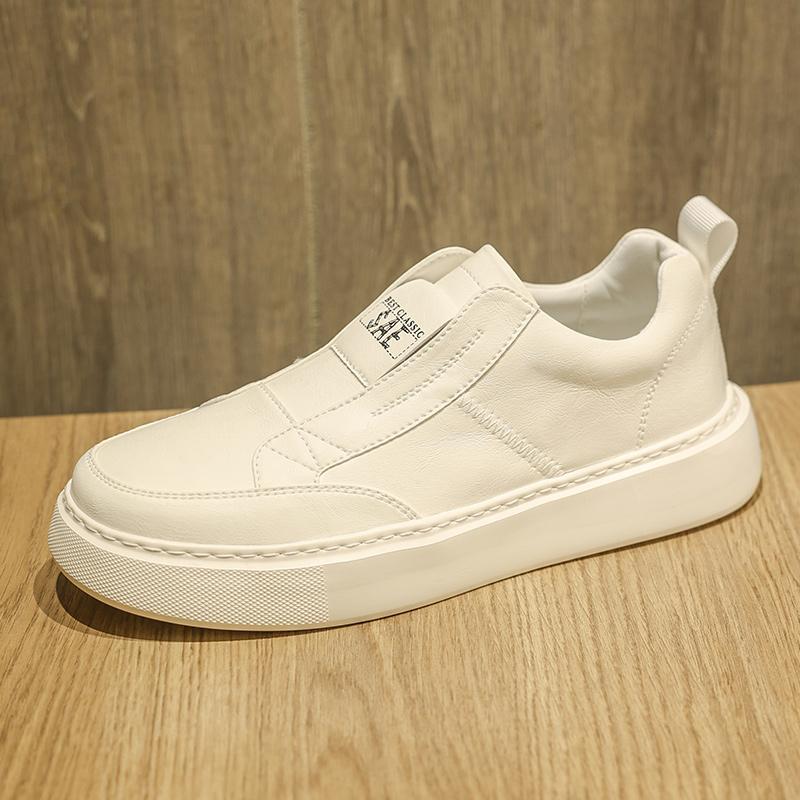 Fashion High Quality Men Dress Flat Designer Shoe Outdoor Antiskid Casual Leather Loafers Comfy Thick Bottom Moccasin Lazy Walking Shoe