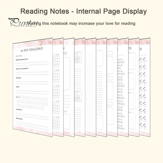 Reading Journal for Book Reviews A5 Size Track Reading Progress Writing Prompts Comprehensive Reading Notes Journal