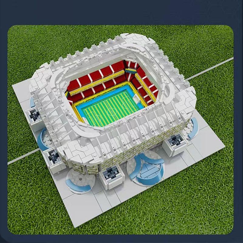 City Qatar Soccer Football Field Lusail Ras Abu Aboud Stadium Model Building Blocks Al Thumama Architecture MOC Bricks Toys Gift