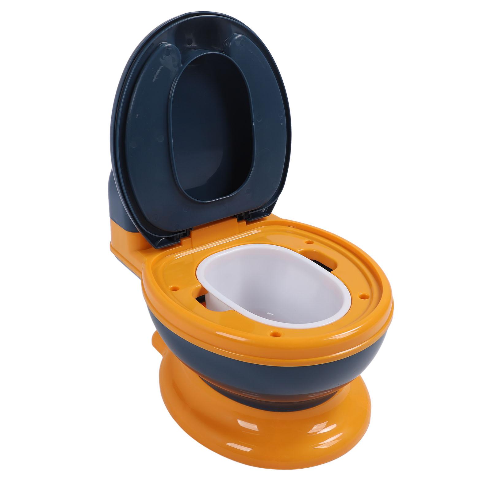 Baby Kid Potty Training Toilet Toddler Potty Training Seat with Splashing Guard Toilet Tissue Dispenser