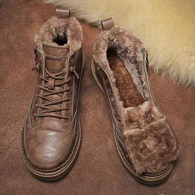 Rutschfeste, flache Winterschuhe für Herren mit Reißverschluss, Schneestiefel für Herren, Baumwollschuhangebot, Fleece, Neu bei Marken, Mode, Outdoor, Wandern, Freizeit