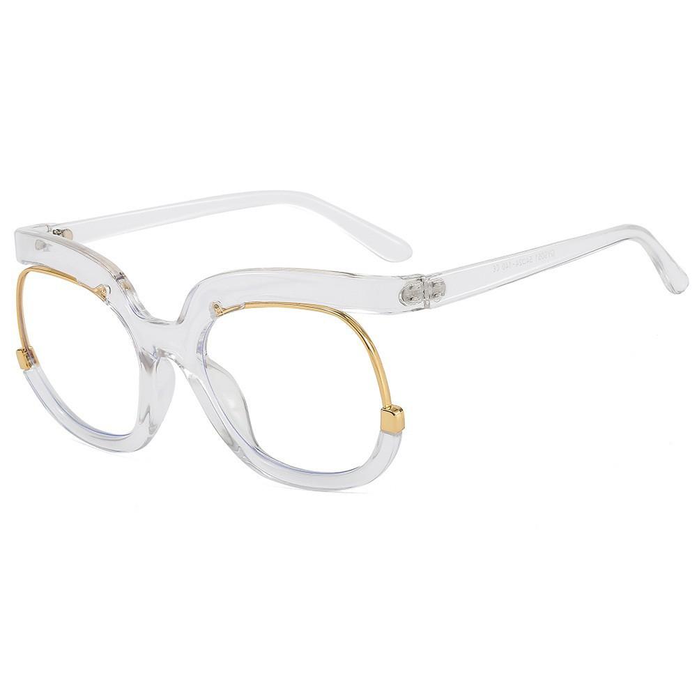 

Eye Glasses Y2K Large Frame Glasses Fashionable Women s Flat Lenses Decorative Photo Glasses