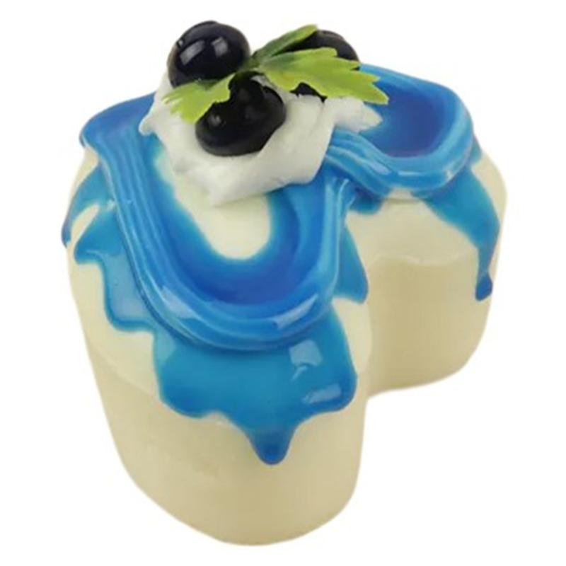 

Realistic Artificial Cake Model Delicate Faux Cake Replics Pieces for Wedding Birthday and Holiday Arrangements синій